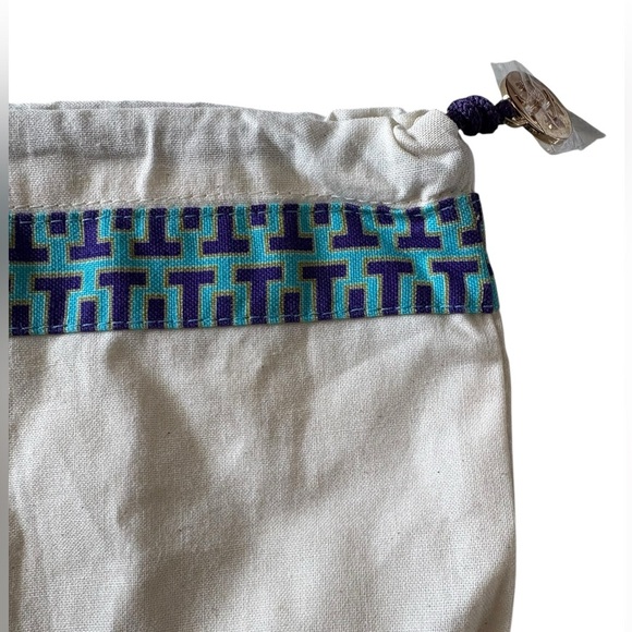 New Tory Burch Blue / canvas drawstring dust bag - Picture 2 of 9